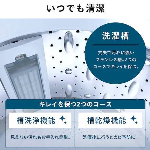 アイリスオーヤマ 洗濯機 7.0 kg OSH 最短10分コース 洗剤自動投入機能 一人暮らし 2人用でも 部屋干しモード ガチ落ち 渦洗浄 ITW-70 B 01-W ホワイト