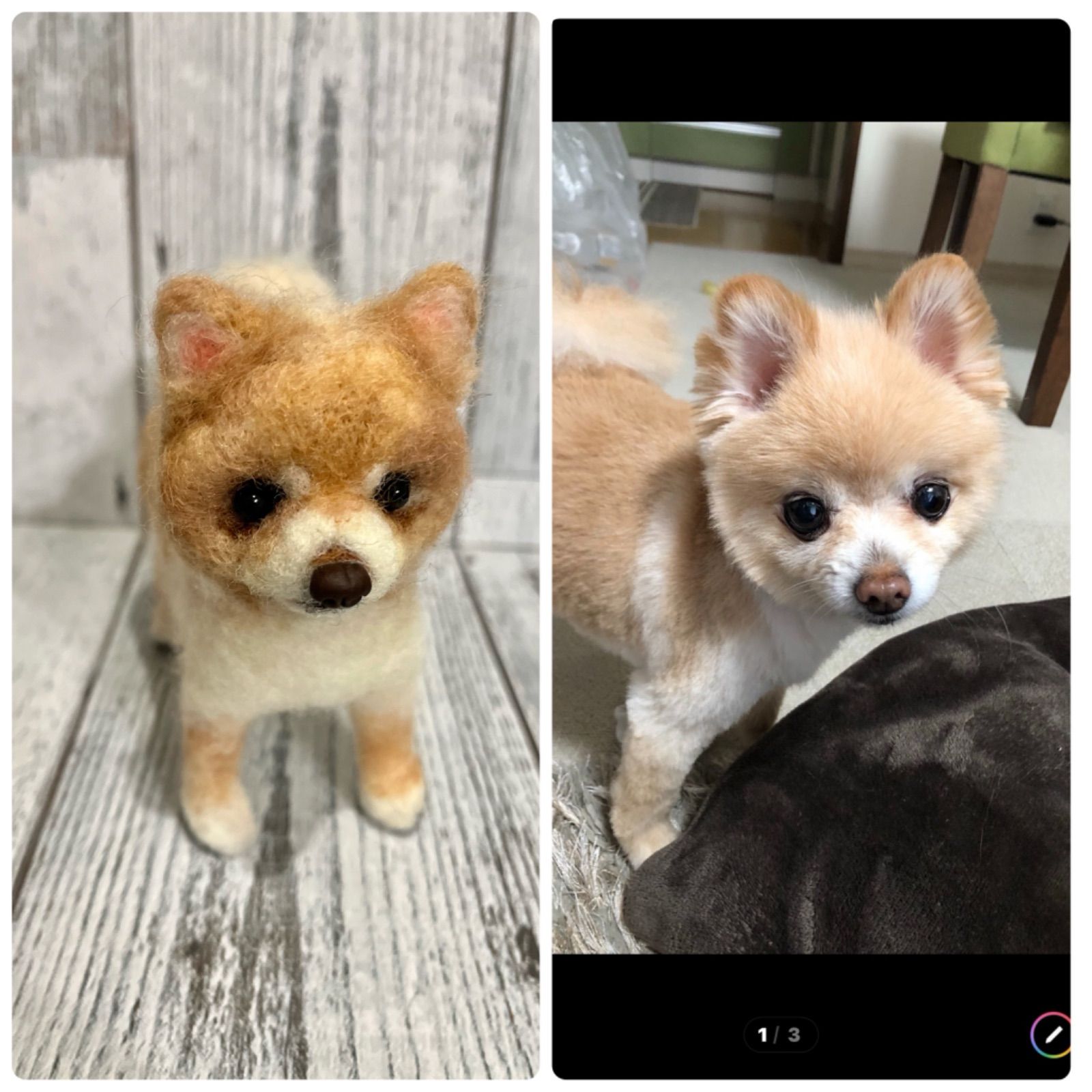 うちの子オーダー　手のひらペット　羊毛フェルト　うちの子グッズ　ペット 羊毛フェルト うちの子オーダー 手のひらペット 世界に一つだけ