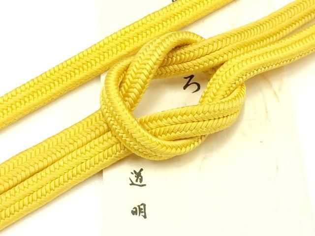 平和屋着物● 上 有職組紐道明 帯締め 冠組 鬱金色 宮内庁御用 国立博物館御用 東京芸術大学御用 AABB3762ay