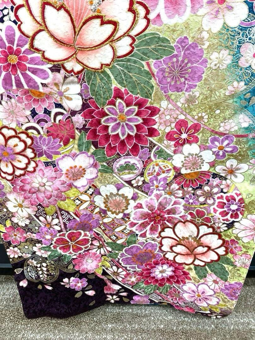 振袖 豪華 金彩 銀彩 銀通し身丈155cm 撥水加工済 小柄向き - メルカリ