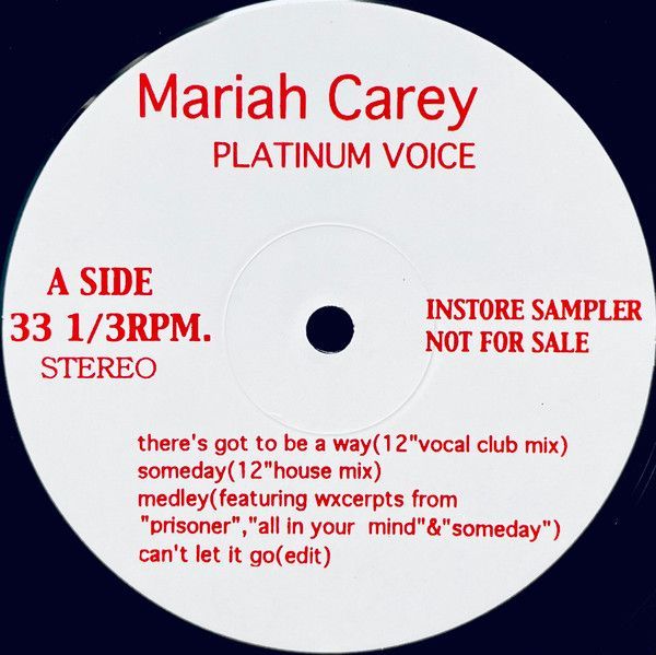 国不明LP Mariah Carey Platinum Voice NONE NOT ON LABEL /00260 国不明LP Mariah Carey Platinum Voice NONE NOT ON LABEL /00260