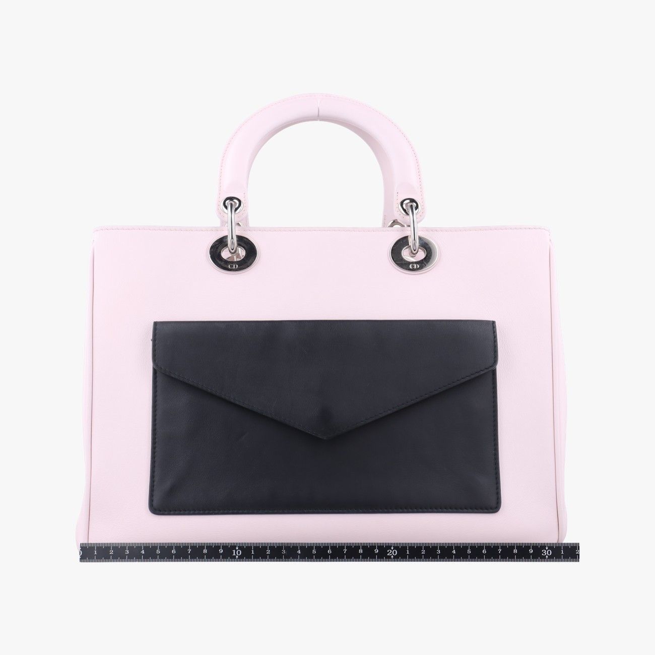 クリスチャンディオールChristian Diorレディディオール ラージピンク×イエローレザー17-BO-0174