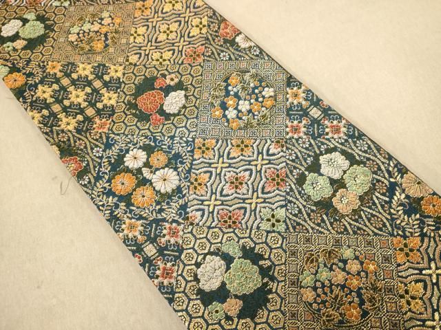 平和屋着物◎九寸名古屋帯 樹林飛鳥文 金彩 正絹 逸品