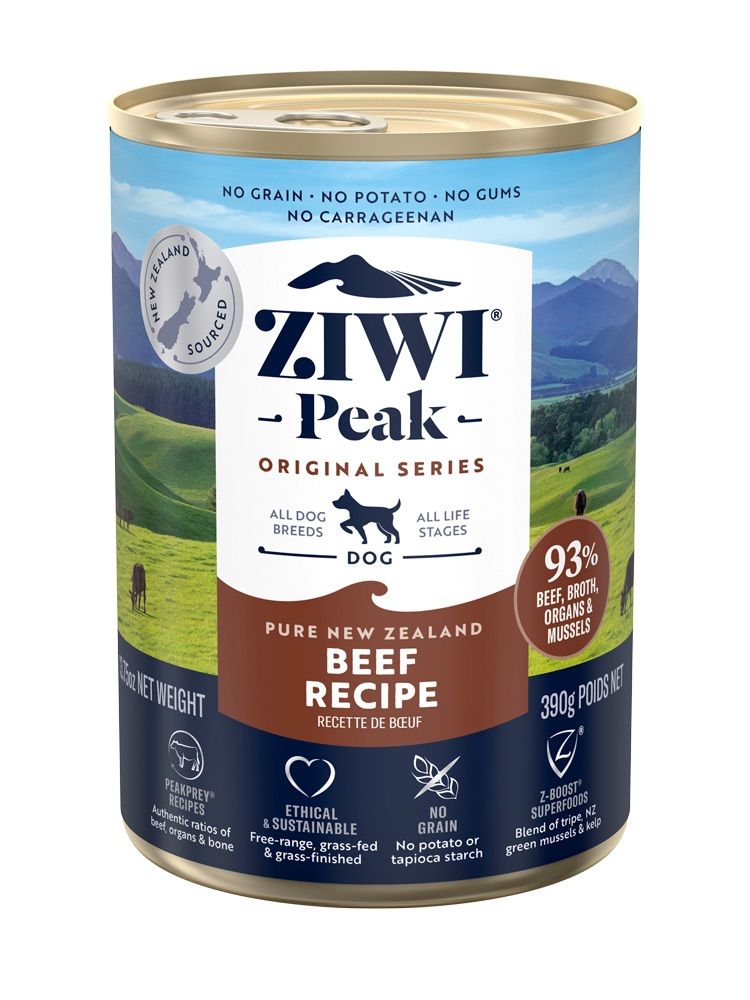 Amazonから発送 ジウィピーク ZIWI Peak 缶詰 ビーフ 犬用 390g×12缶 ケース販売