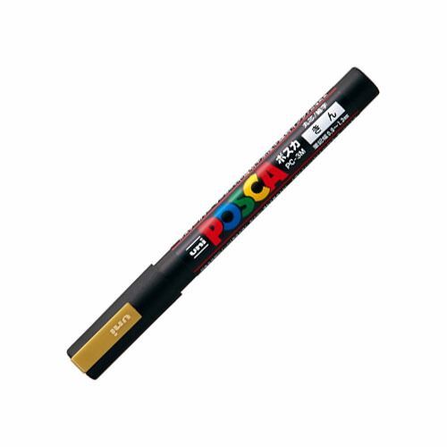 まとめ 三菱鉛筆 水性ペン ポスカ 細字 金 PC3M-25 ×30セット