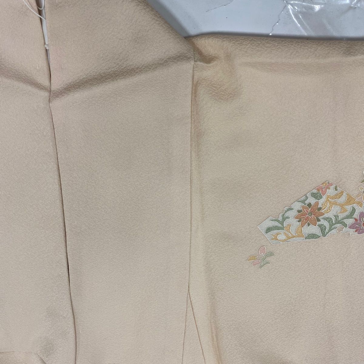 付下げ 身丈154.5cm 裄丈63cm S 袷 鳳凰 草花 蘇州刺繍 ぼかし 薄  