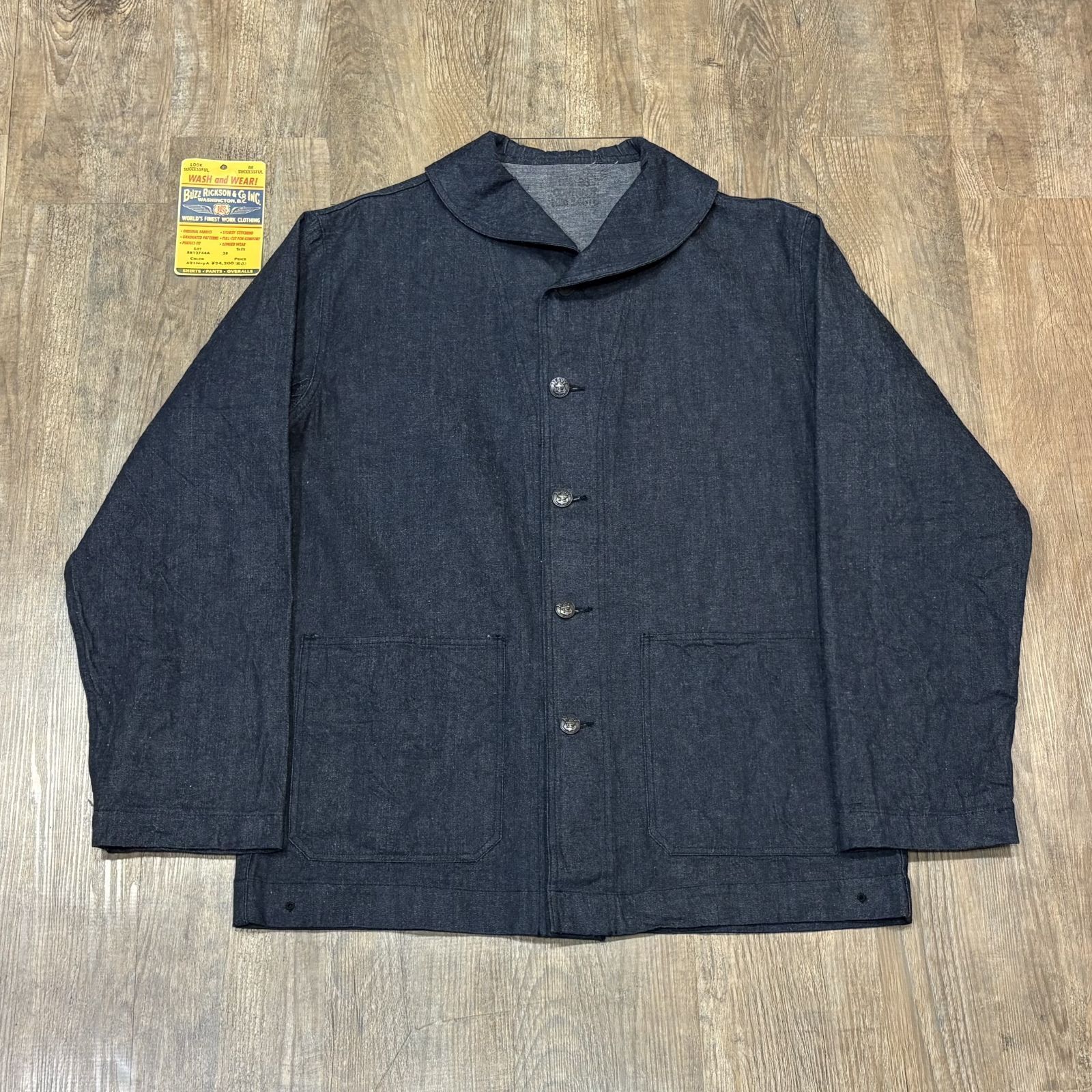 バズリクソンズ U.S.NAVY デニム ダンガリージャンパー アメカジ ミリタリー 軍物 BR12744A 421 ネイビー