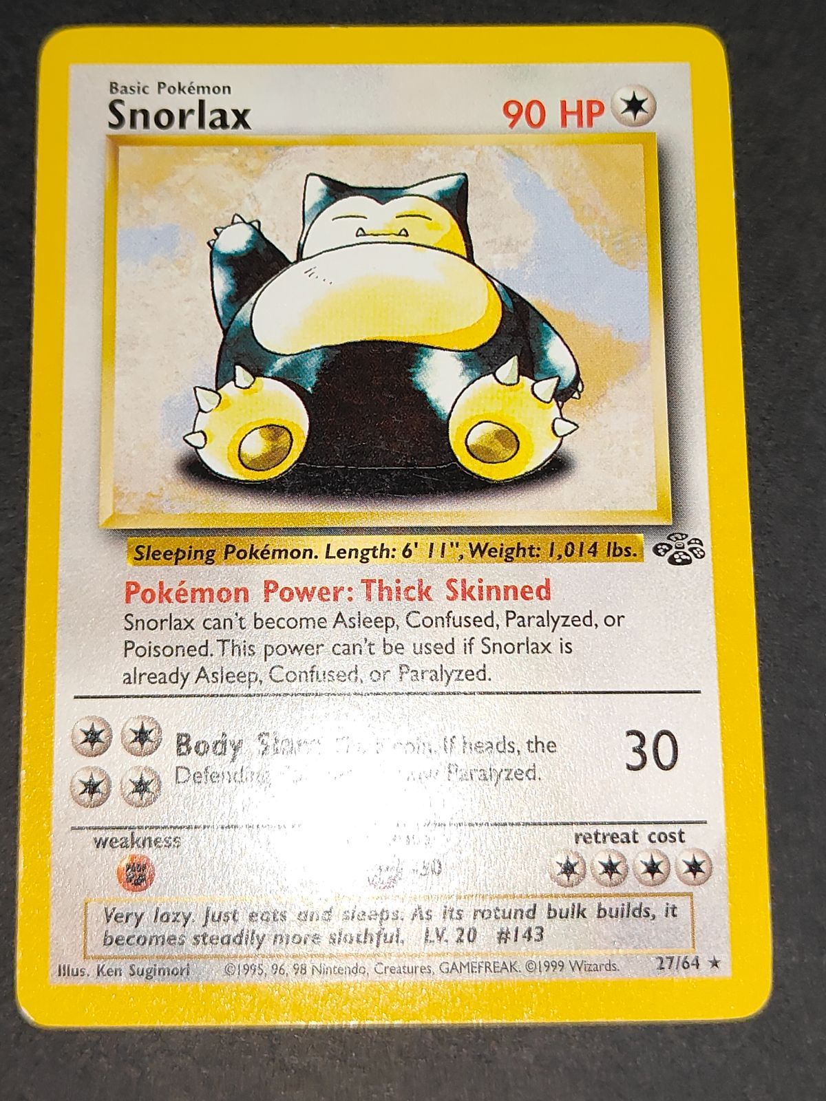 aca387 ポケモンカード カビゴン 旧裏 英語 ノーマル仕様 27/64 - メルカリ