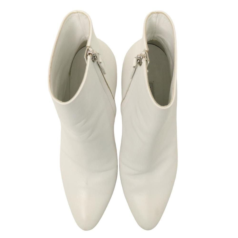 マノロブラニク MANOLO BLAHNIK レザー ショート ブーツ ピンヒール 
