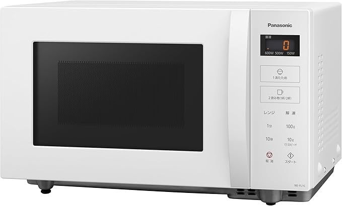 パナソニック 電子レンジ 単機能 フラットテーブル 22L 新生活 スピードあたため ヘルツフリー ホワイト NE-FL1C-W