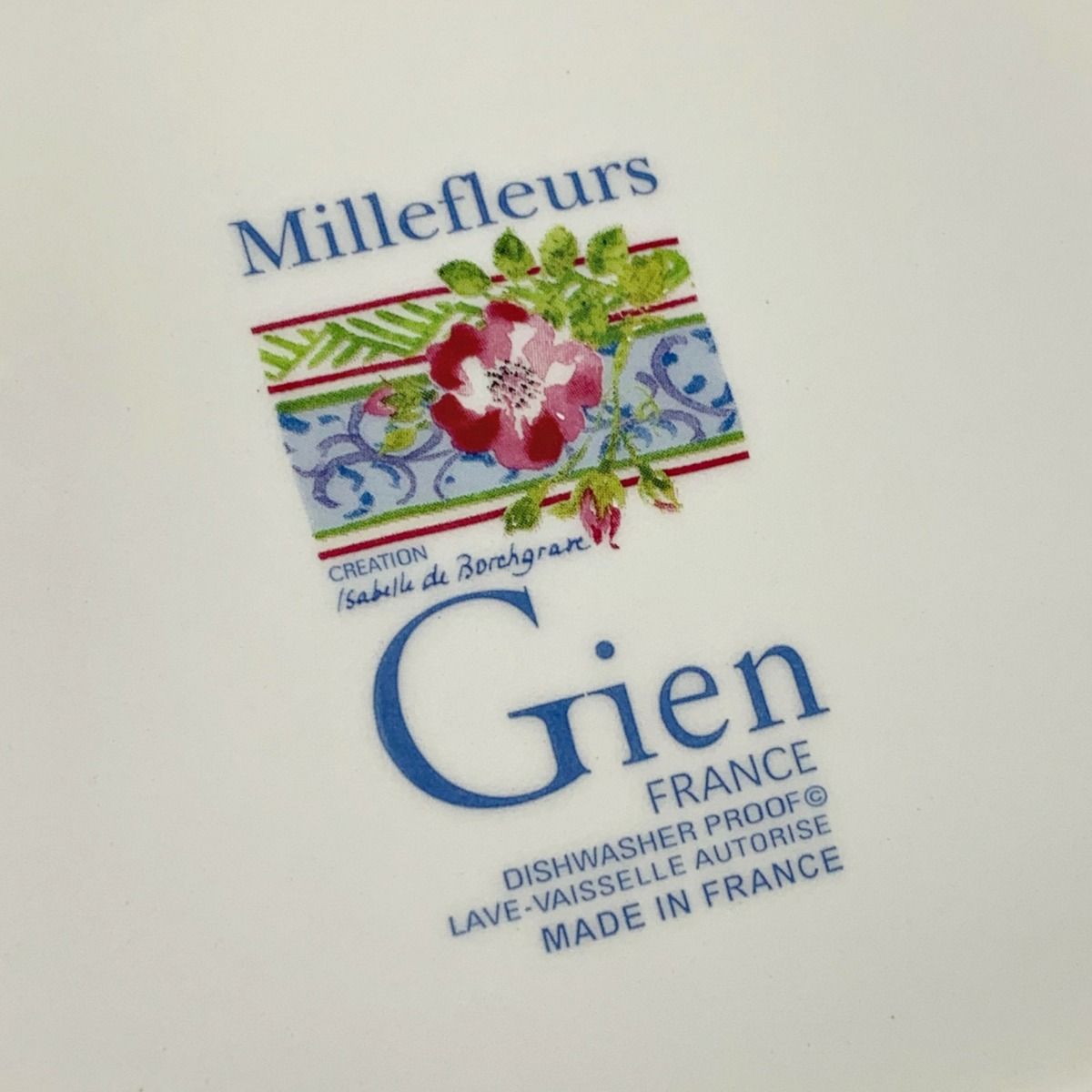 Gien FRANCE ジアン《 ミルフルール スクエアプレート 》 1643CCCA www