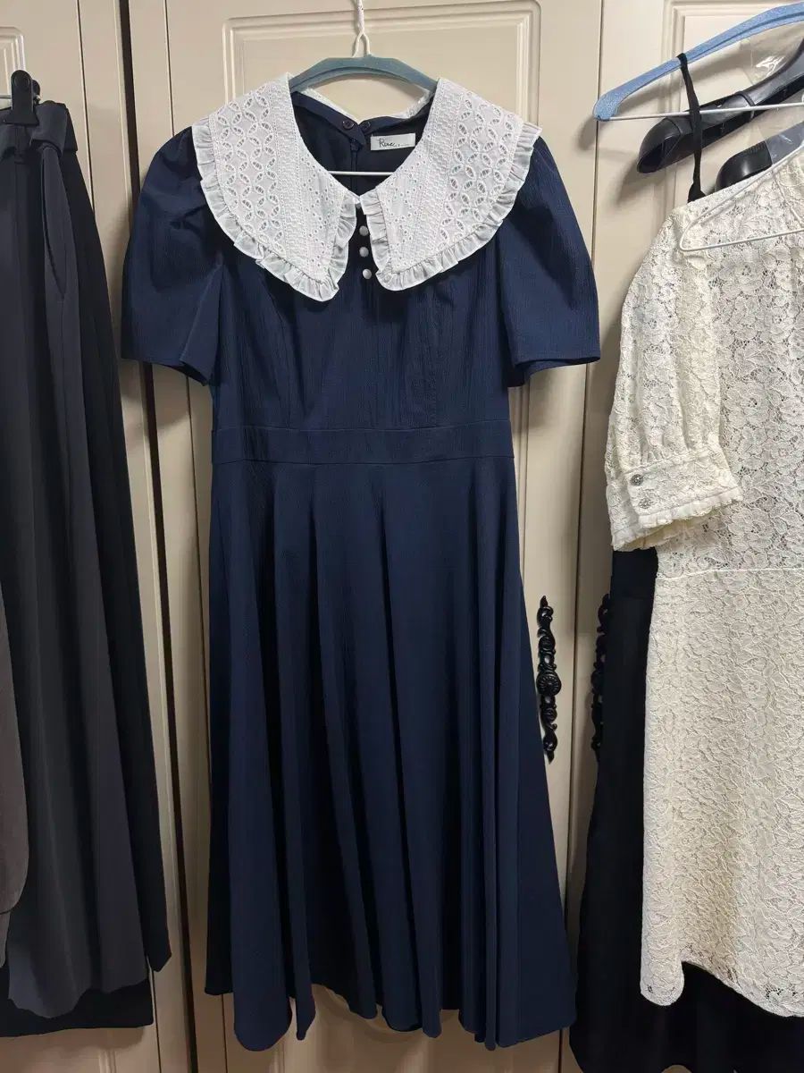 itMICHAA イッミシャ レース襟 ワンピース