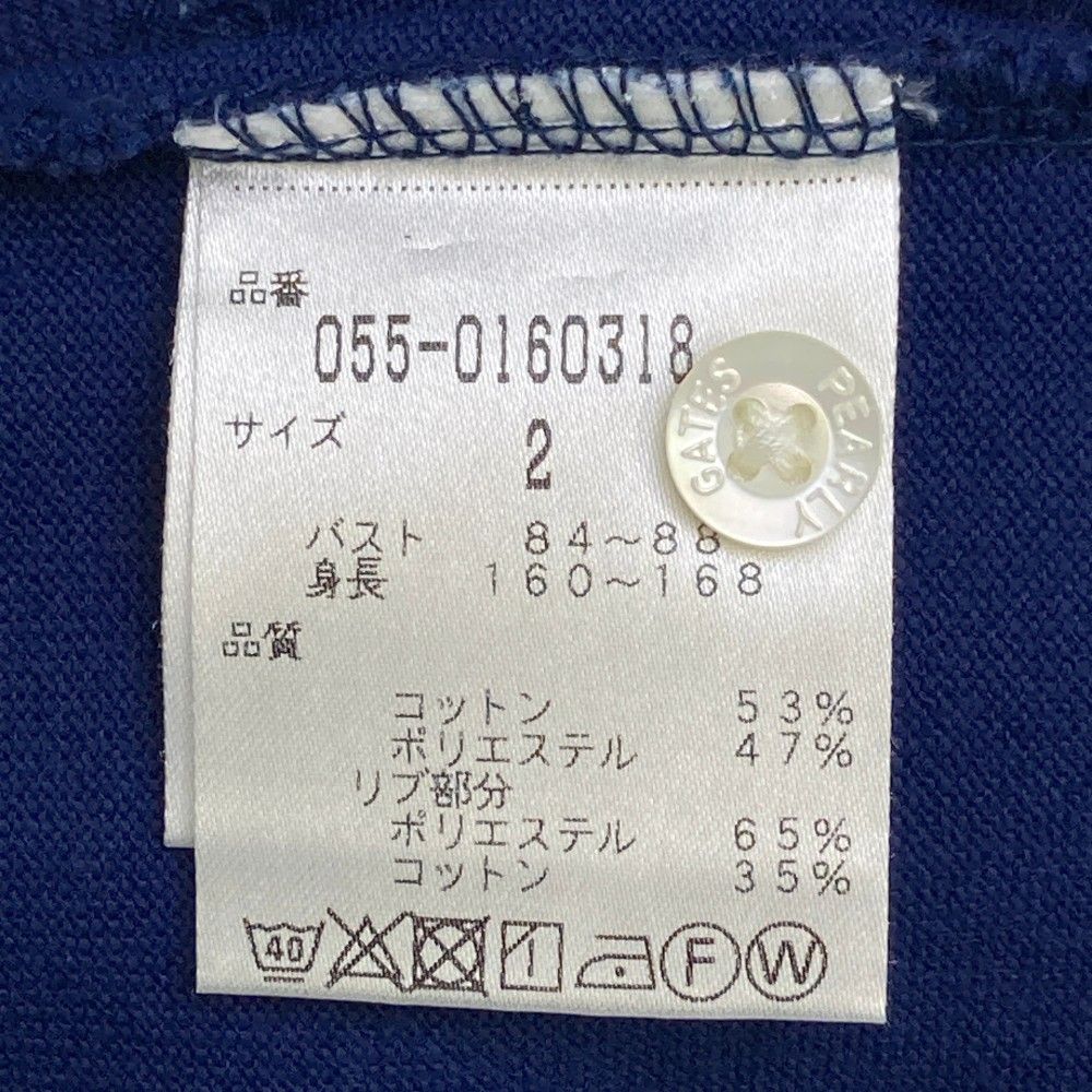 サイズ：2 PEARLY GATES パーリーゲイツ 半袖ポロシャツ ネイビー系