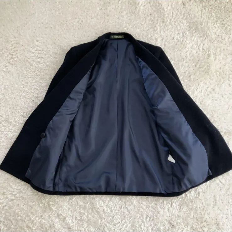 NEWYORKER 金ボタン ダブル ジャケット 紺ブレザー カシミア - メルカリ