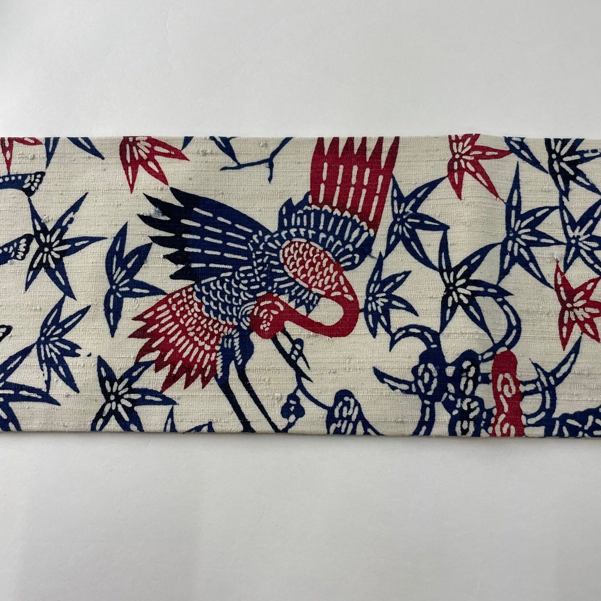 名古屋帯 逸品 浦野理一 紬地 鶴 鹿 紺色 正絹 【中古】 - メルカリ