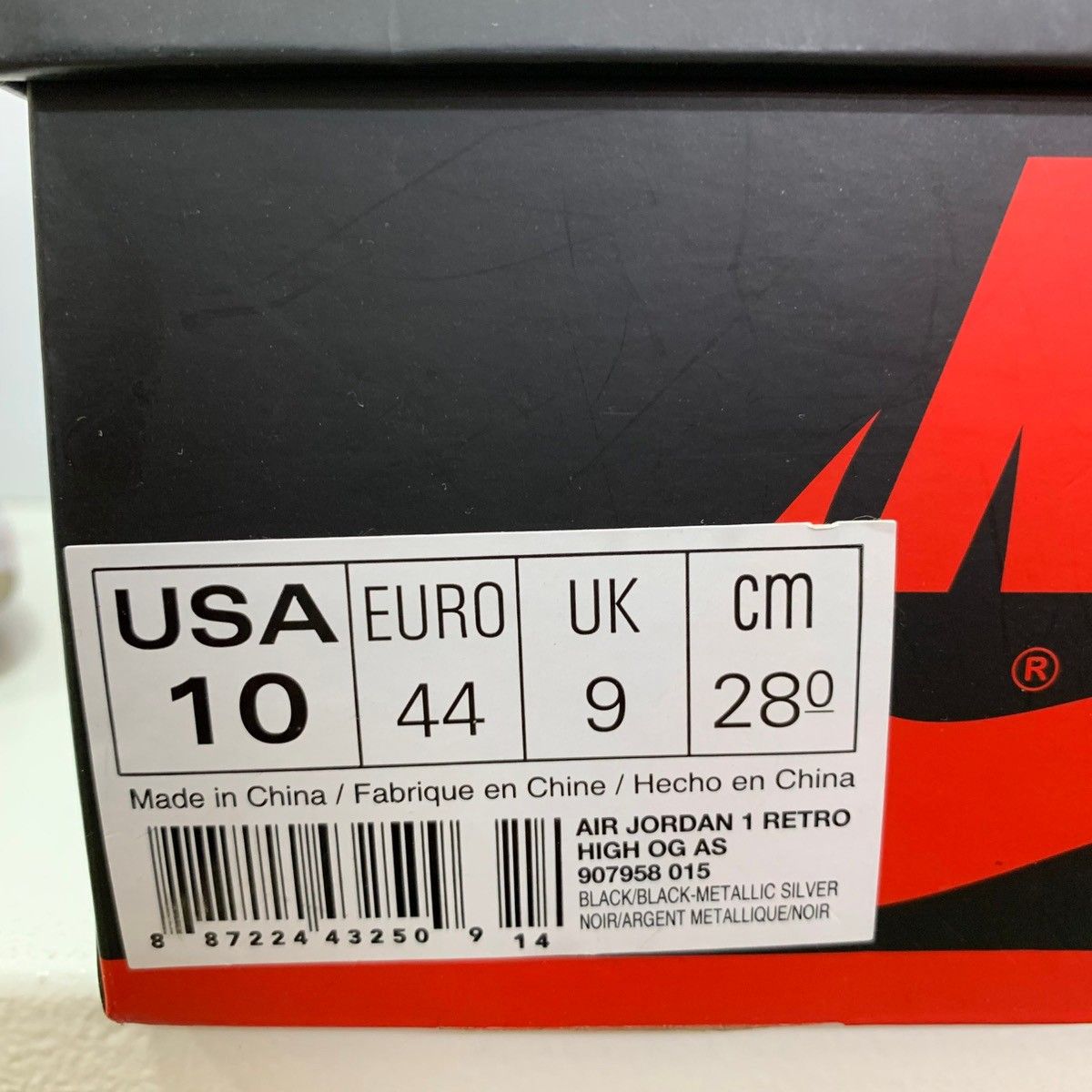 ナイキ NIKE AIR JORDAN 1 RETRO HIGH OG AS 907958-015 メンズ靴 