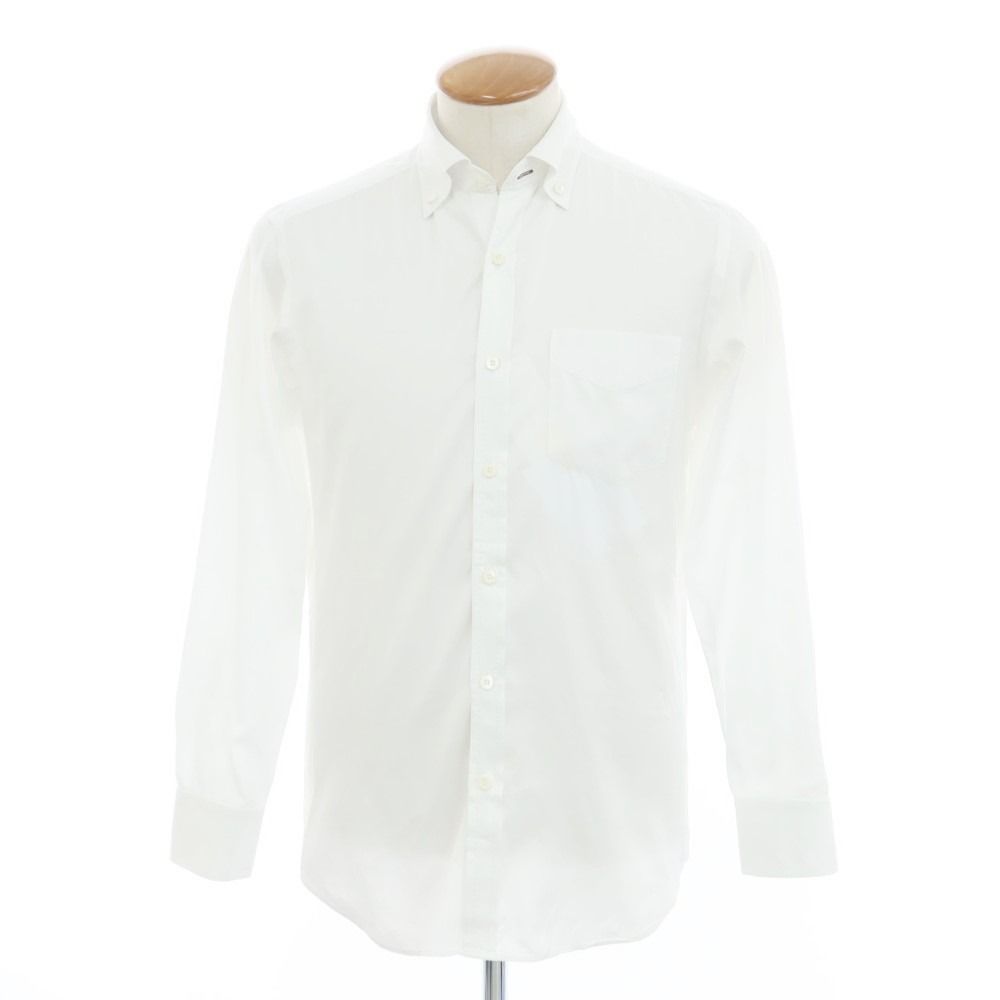 【中古】ポールスミス Paul Smith コットン ボタンダウン ドレスシャツ ホワイト【サイズM】【メンズ】