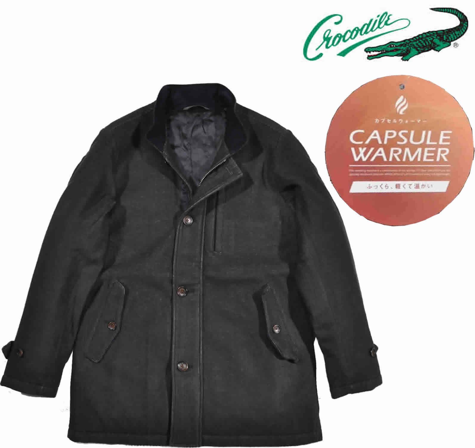 クロコダイル Crocodile 中綿コート ジャガードニットカプセルウオーマー Mサイズ 1ブラック 1604-87400