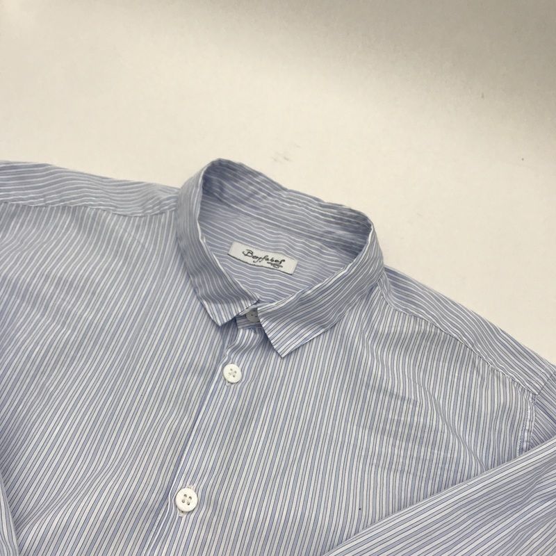 Bergfabel ストライプシャツ 美品 BFMSH27 A21 長袖 ボタンシャツ 