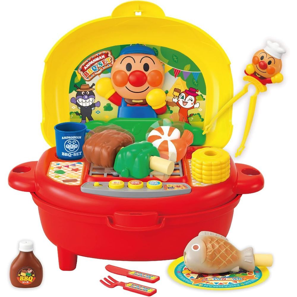 ジョイパレット アンパンマン お肉・お魚・お野菜も! パチパチはねる大きなBBQコンロセット 3歳以上 おもちゃ