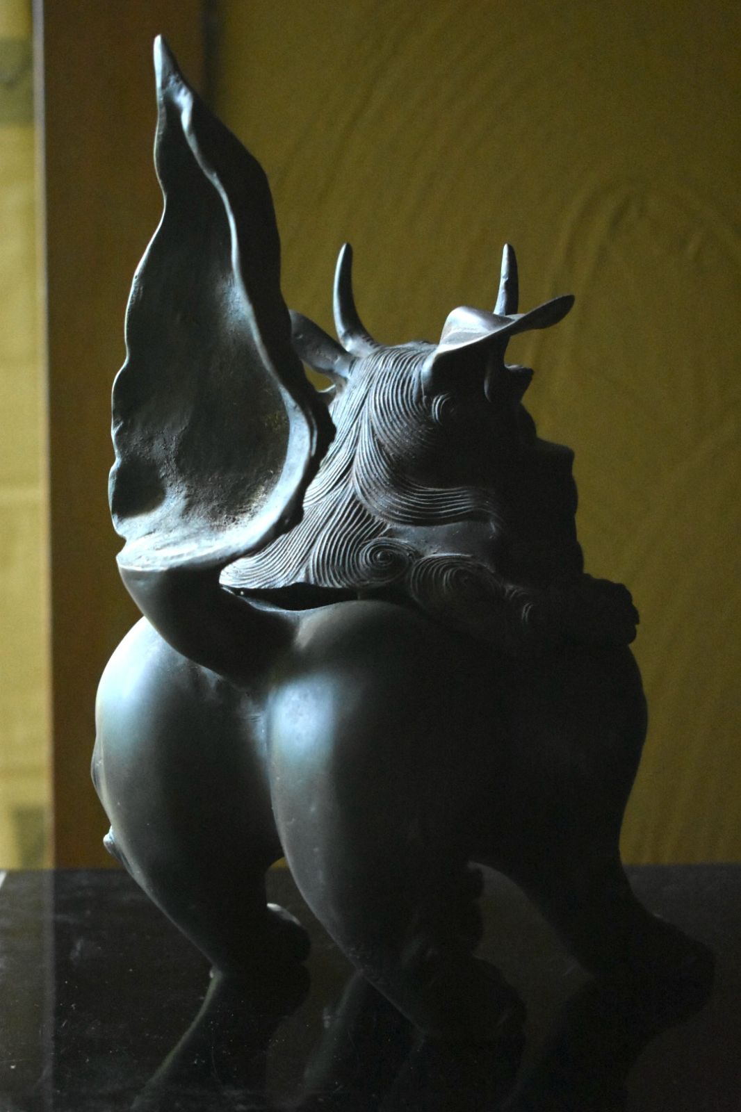 銅製香炉獅子彫刻 約24センチ sk38-01, 獅子龍香炉 銀香炉