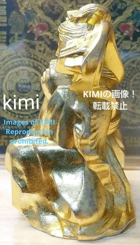 精巧な造形美 弁財天 B 合金製 高さ6.2cm 牧田秀雲 仏像 置物 仏教美術