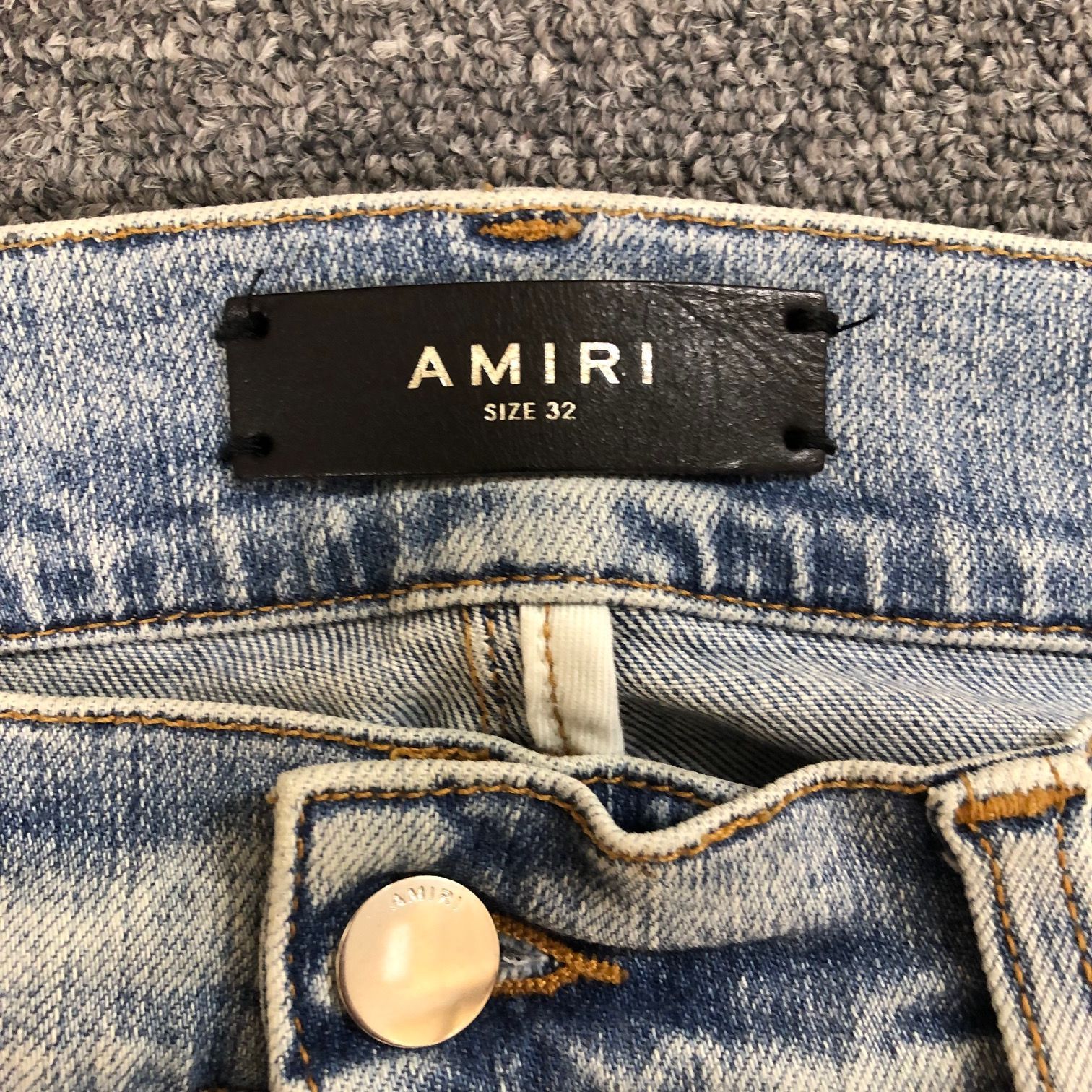 アミリ amiri スリムフィットジーンズ スキニー 28 AMIRI ショットガン加工デニムパンツ ジーンズ アミリ