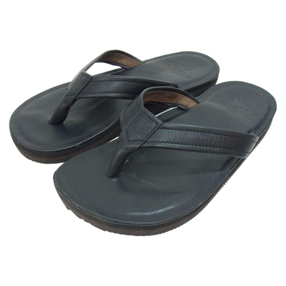 CALEE キャリー レザー ビーチ トング サンダル ブラック系 サイズ表記