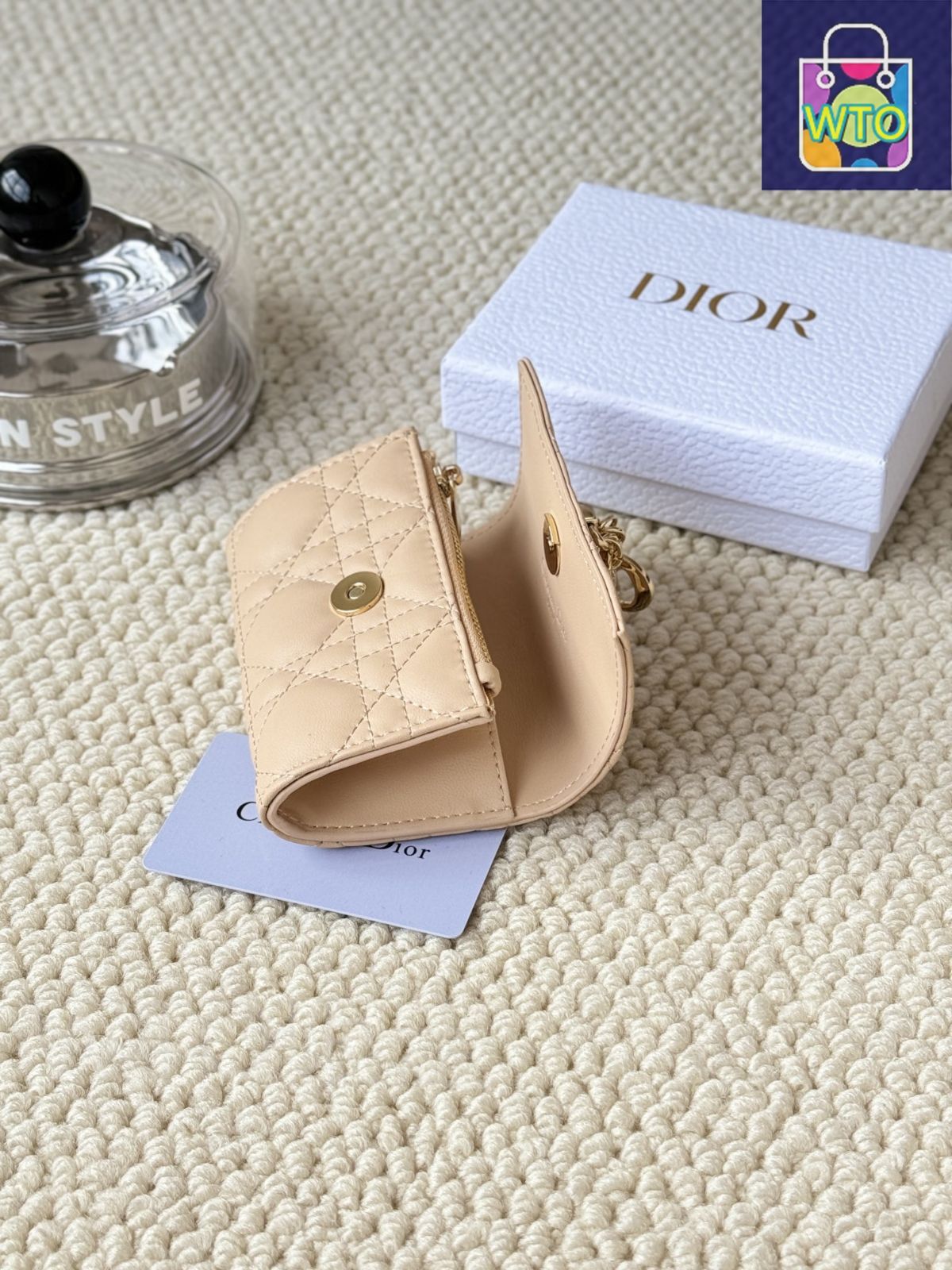 今日WTO】My Dior Glycine ウォレット, ラズベリーピンク, 藤の