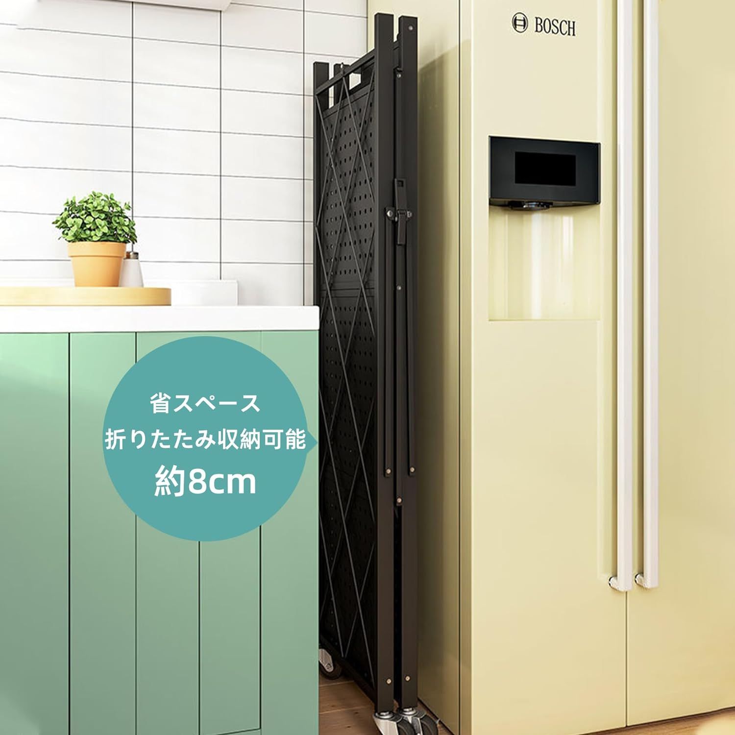 折りたたみスチールラック 4段