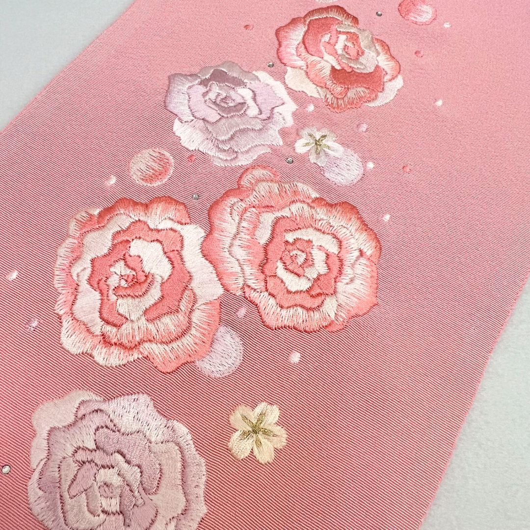 訪問着 花柄刺繍 淡いピンク ピンク 花柄 刺繍衿】 成人式 卒業式 振袖 袴 訪問着 着物 和装
