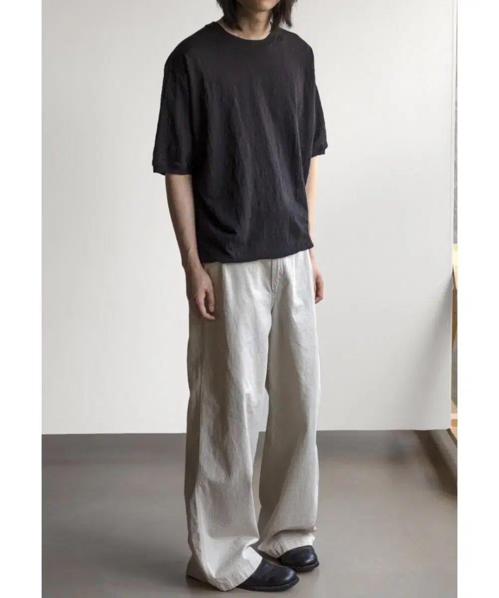 コナック Gonak ウォッシュド チノパンツ アイボリー