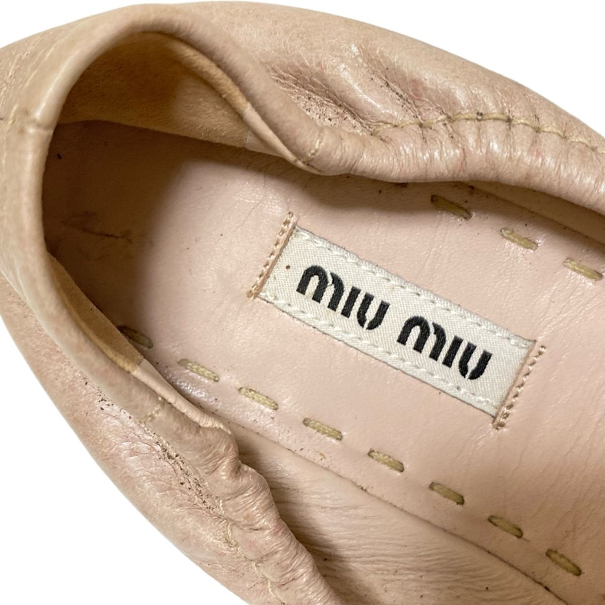 miumiu(ミュウミュウ) フラットシューズ 361/2 レディース