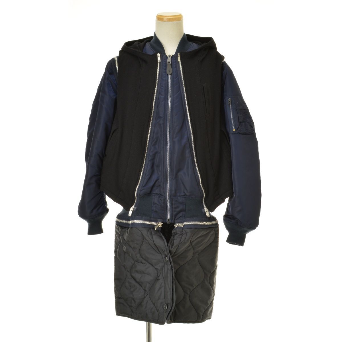 美品　21AW アンダーカバー　レイヤード縮絨ジャケット3 3/L【UNDERCOVER × ALPHA / アンダーカバー × アルファ】21AW UC2A4315