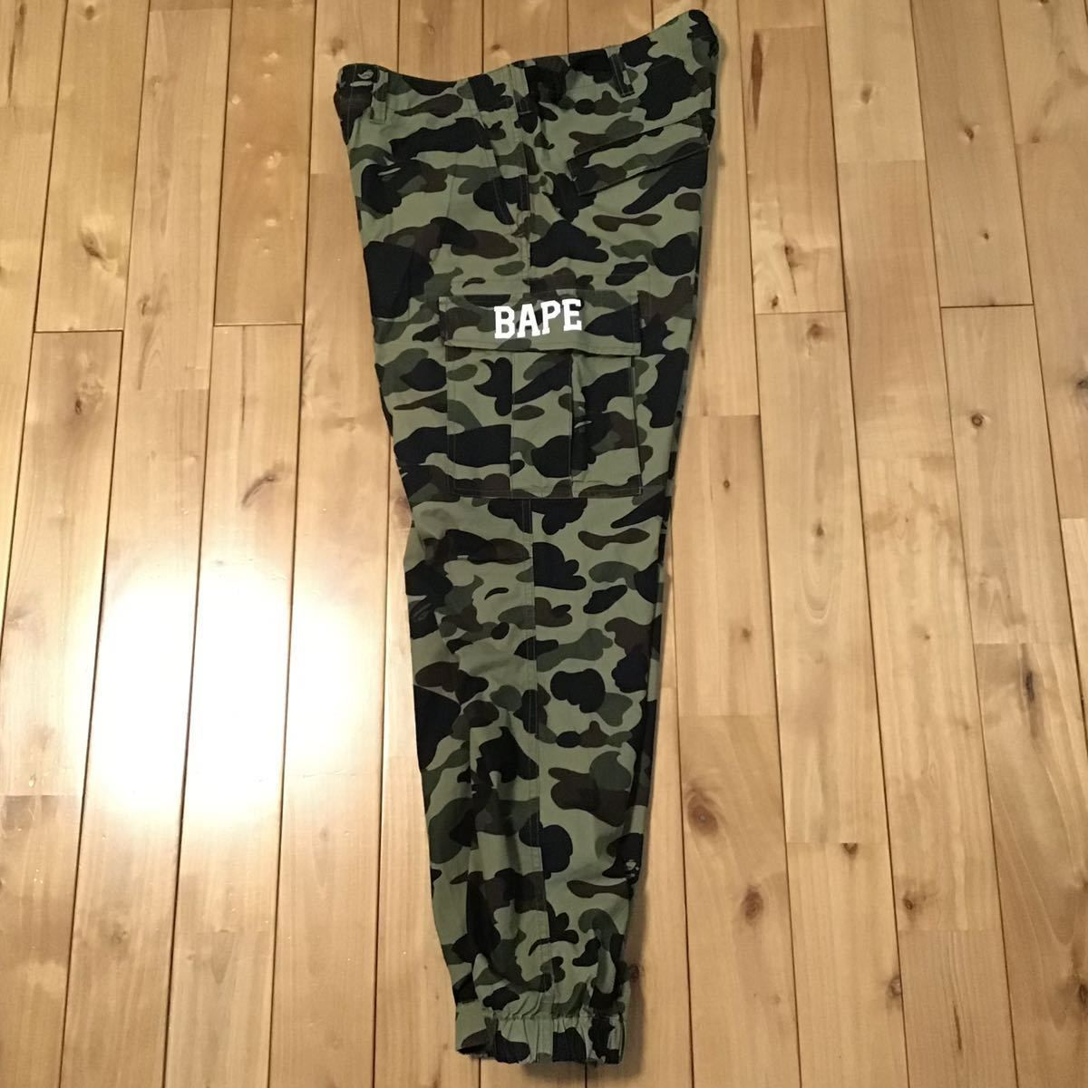1st camo green カーゴパンツ Lサイズ a bathing ape BAPE camo cargo 