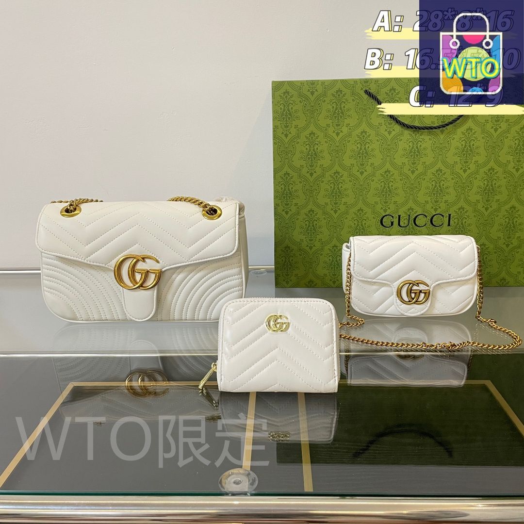 GUCCI☆DHL発送♪マーモントコンパクトウォレット☆782749 限定セール☆国内 GUCCI GG マーモント 二つ折り財布 782749