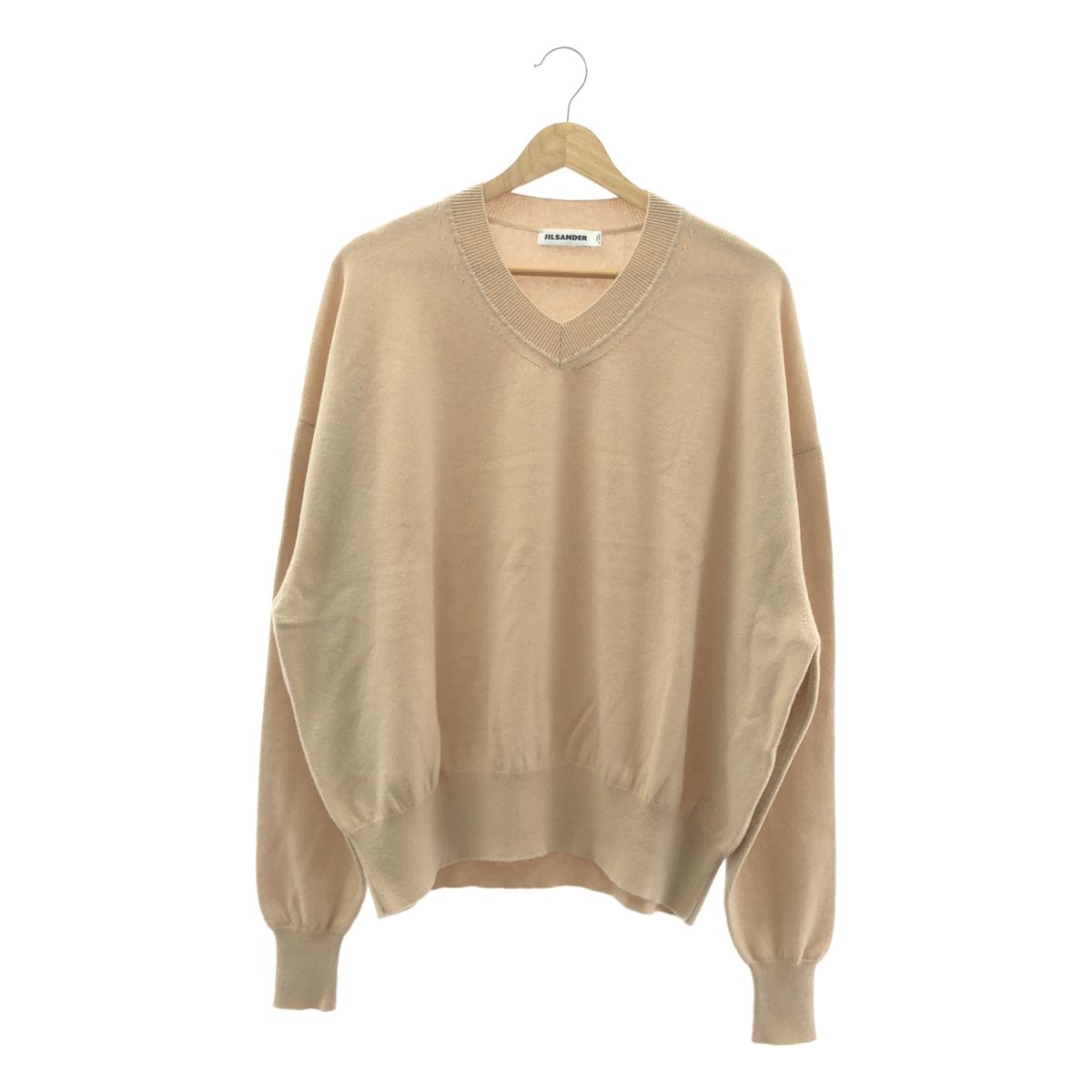 JIL SANDER | ジルサンダー | Vネック カシミヤ ニット | S | ベージュ | レディース