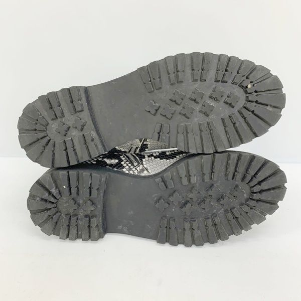 HARE パイソン柄 ショート ブーツ シューズ レザー サイドジップ 厚底