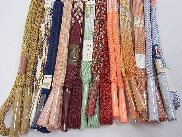 平和屋2□和装小物 帯締め全て未使用10本 花やわらぎ 高麗組 手組紐 ...