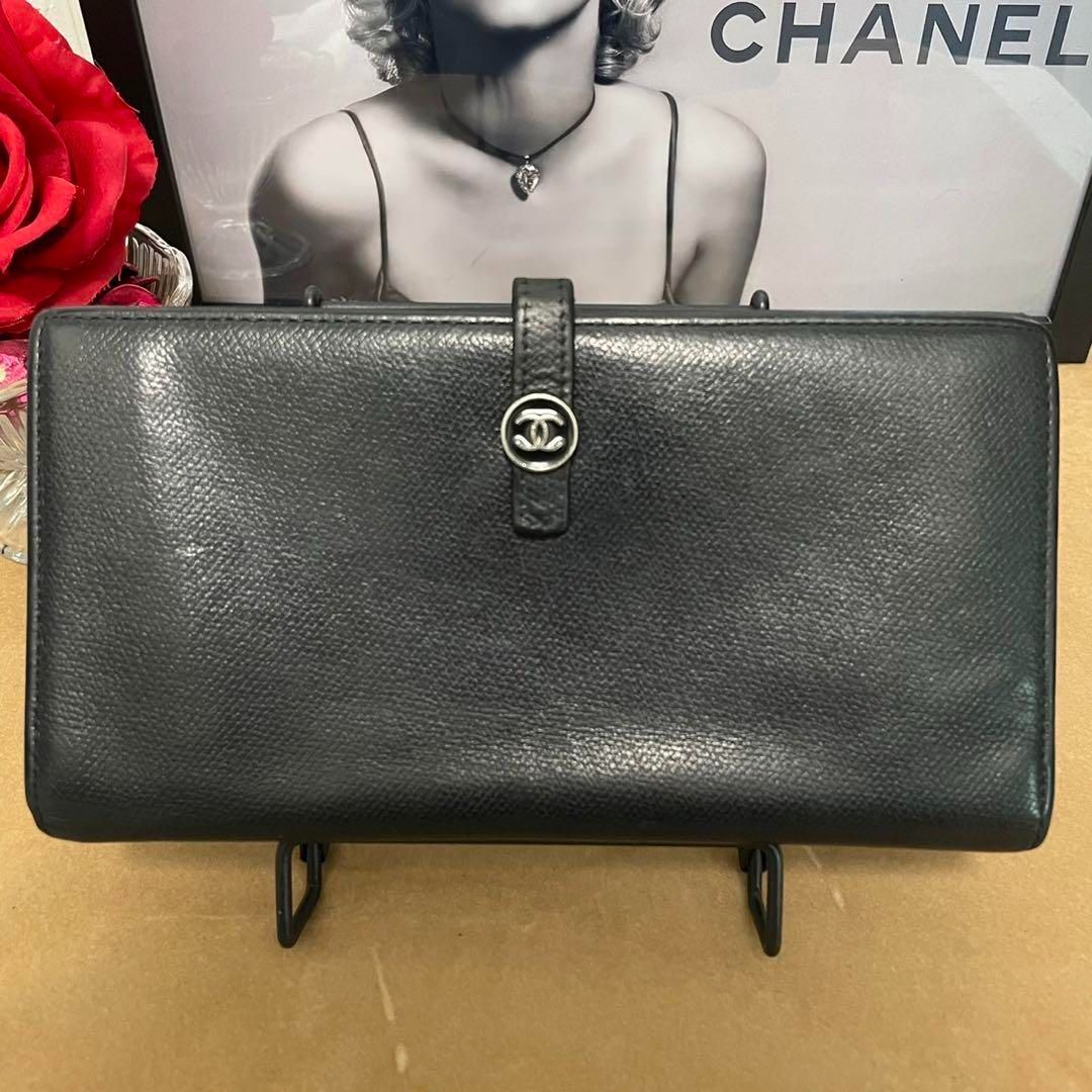 ❣️シャネル❣️CHANELココボタンオールドシャネル長財布✨ブラック