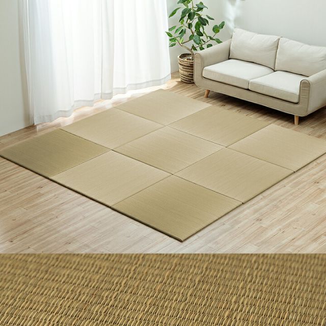 置き畳国産い草簡単和室ベビーキッズプレイマットフロアマット約82×82cm単品