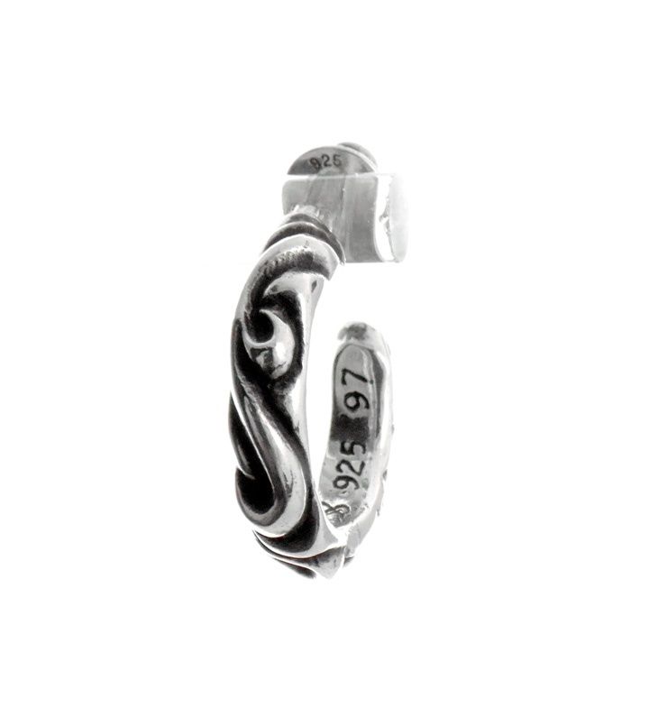 クロムハーツ CHROME HEARTS HOOP SCROOL スクロール フープ ピアス 41222