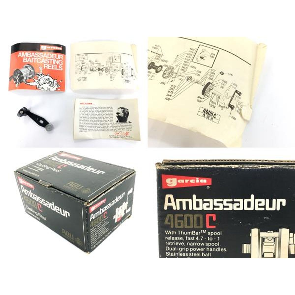 動作保証】AbuGarcia アブガルシア Ambassadeur 4600C ベイト