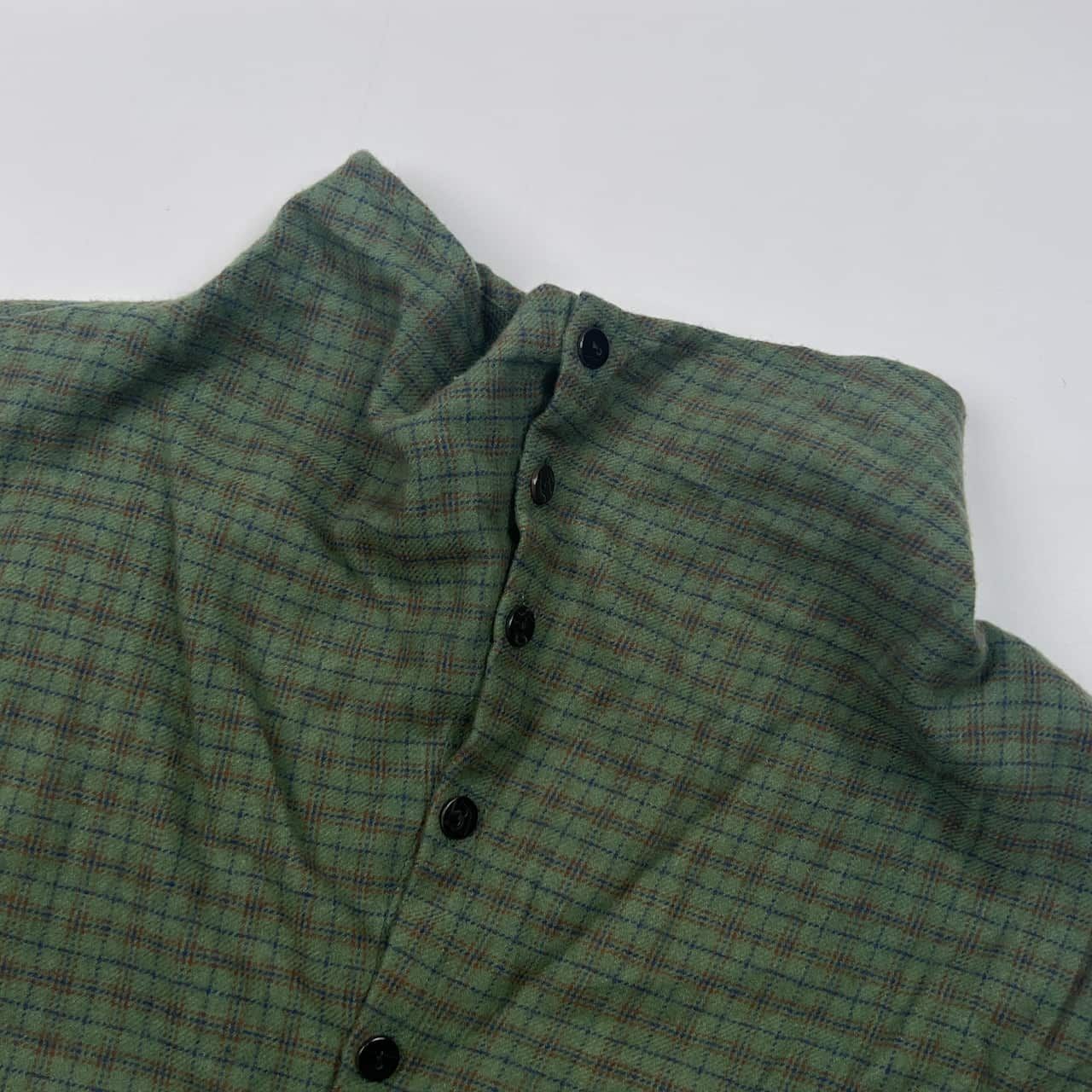 JURGEN LEHL ヨーガンレール ハイネック チェック 長袖 ネルシャツ M