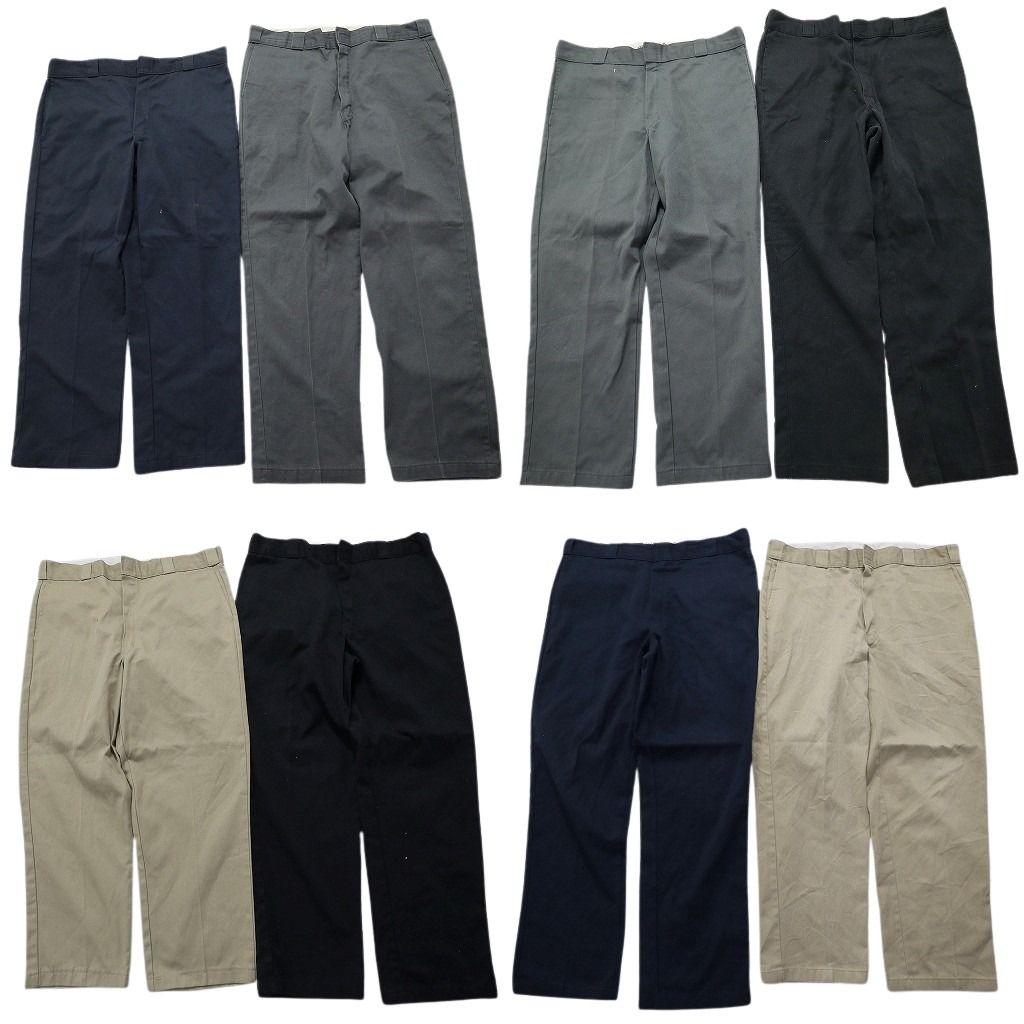古着卸 ディッキーズ DickieS 874 ワーク パンツ 8枚セット メンズ 38 ベージュ ネイビー グレー ワーク 古着 MZ7532