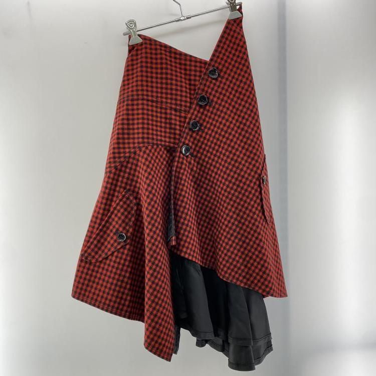 tricot Comme des Garcons チェック柄 ラップ スカート