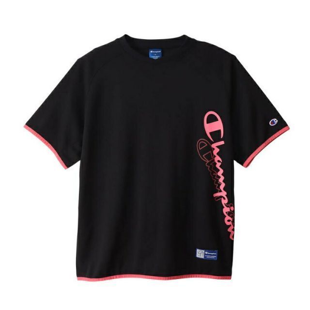 HANES ヘインズ SHORT SLEEVE SHI ブラック XLサイズ C3-XV306 90 | スポーツ 運動 服 衣類 ウエア ウェア トップス ショートスリーブ Tシャツ 半袖 着心地 デザイン 吸汗速乾 抗菌防臭機能 生地 機能性 