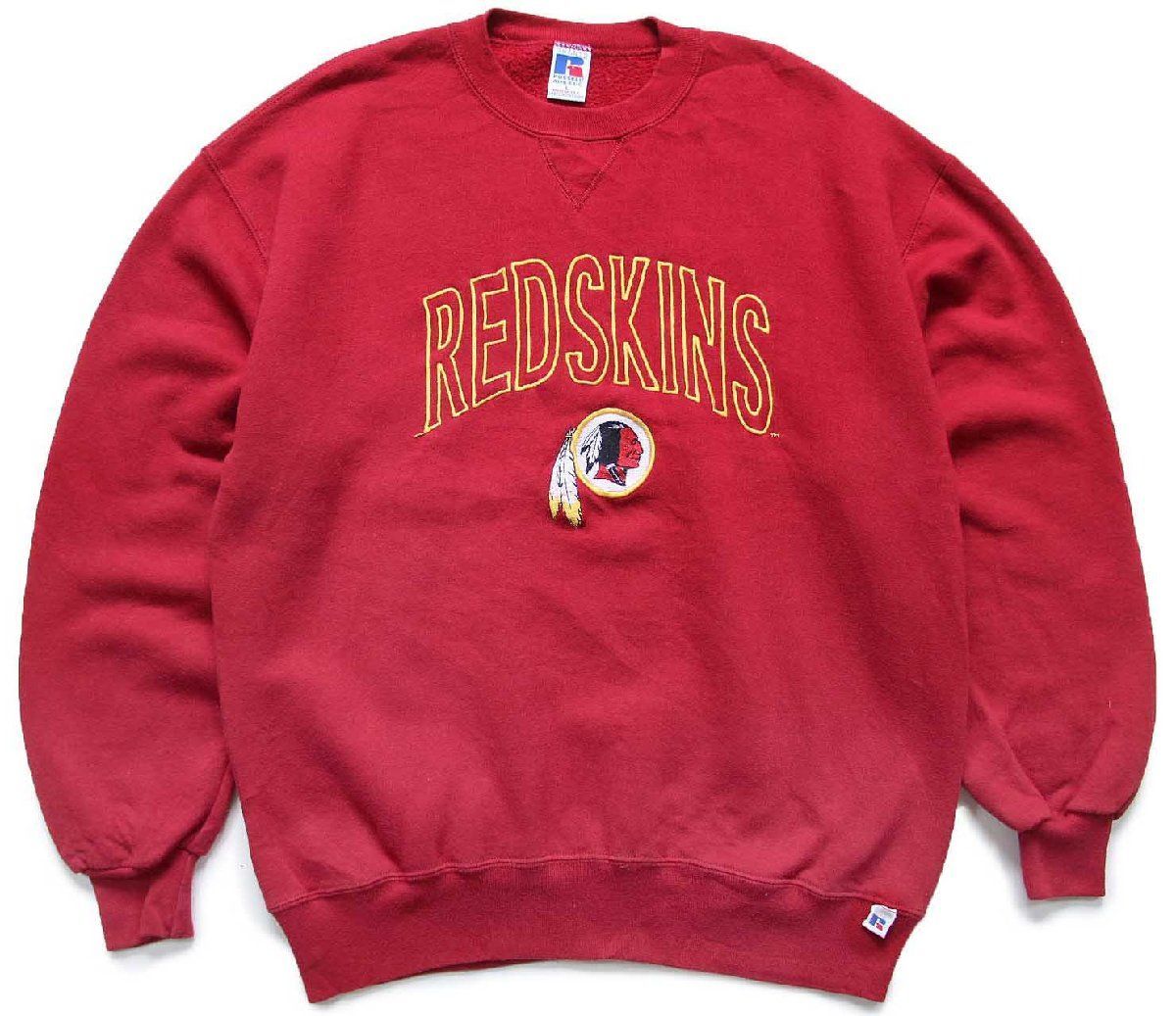 90s USA製 RUSSELLラッセル NFL WASHINGTON REDSKINS インディアン