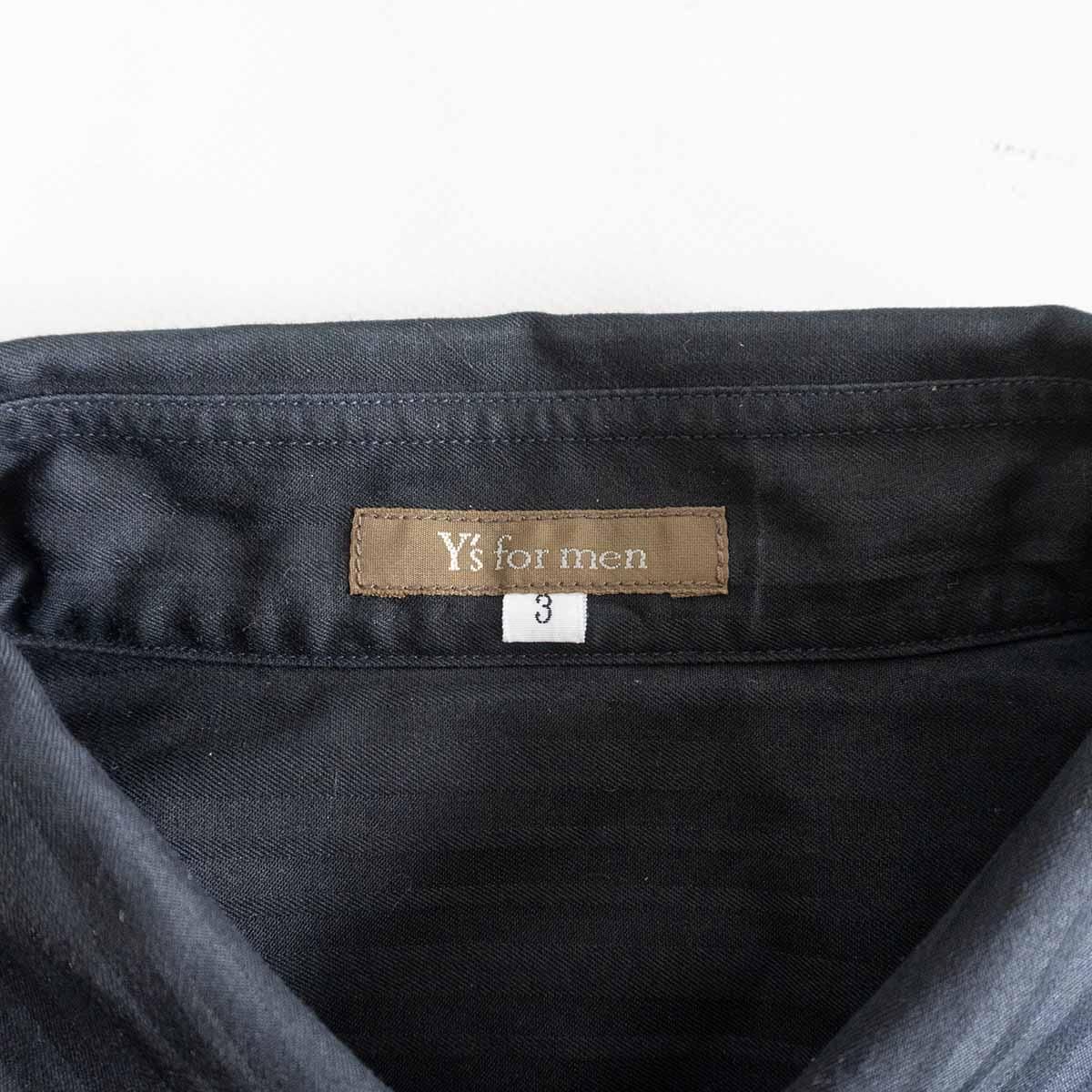 【美品】Y's for men【オーバーシルエット ストライプ シャツ 】 YOHJI YAMAMOTO ヨウジヤマモト ワイズフォーメン 2409354