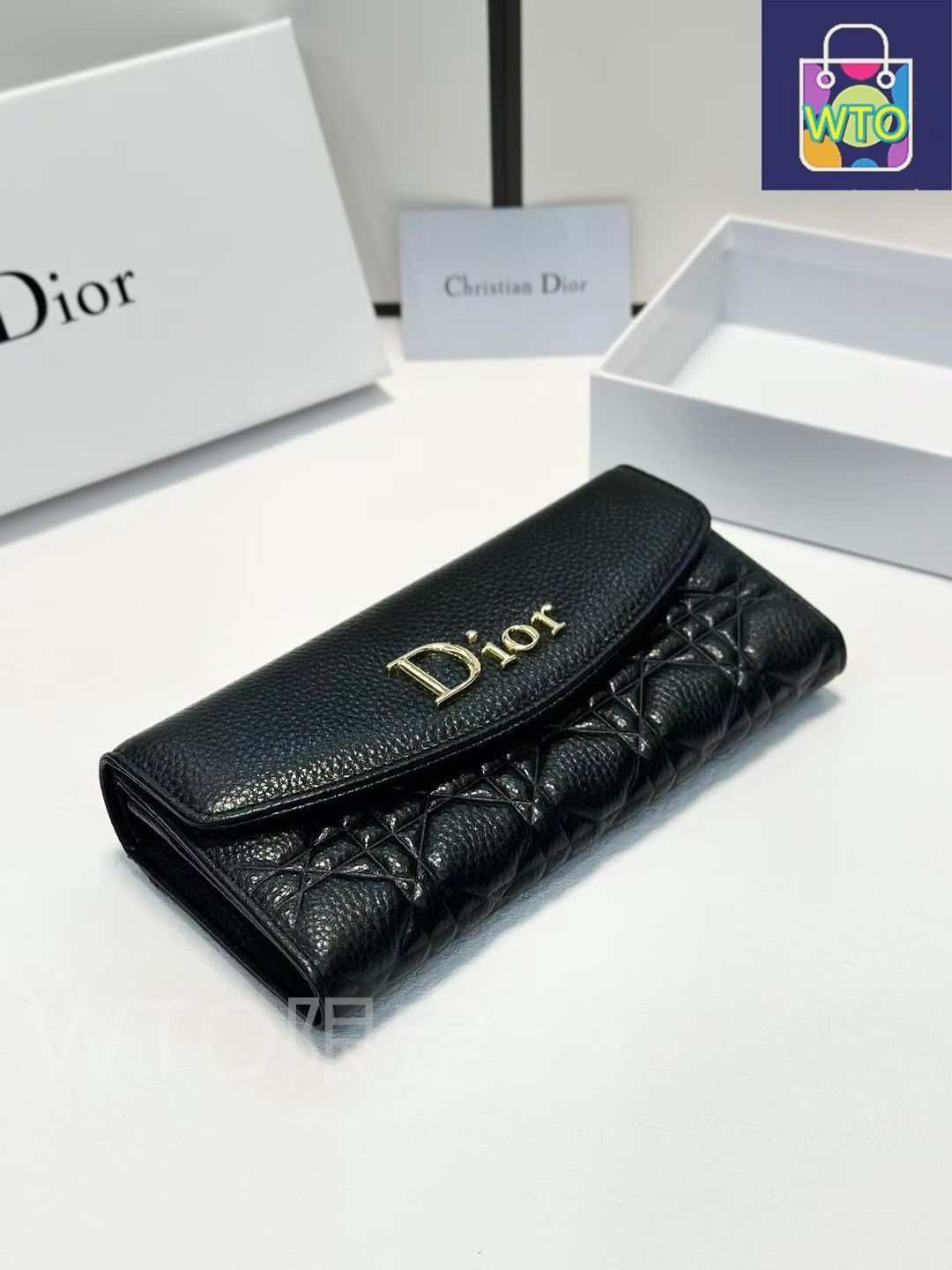 ディオール レディース ウォレット ブラック 高品質レザー -WTO輸入1